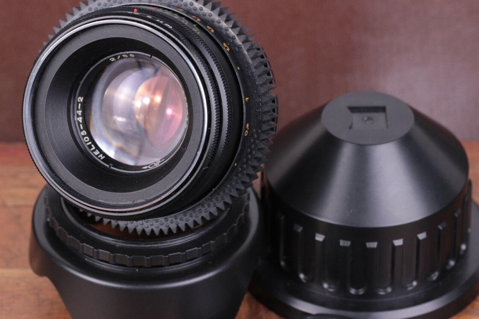 Anamorphic Helios 44-2 Lens Soviet Cine Mod with adapter PL mount.