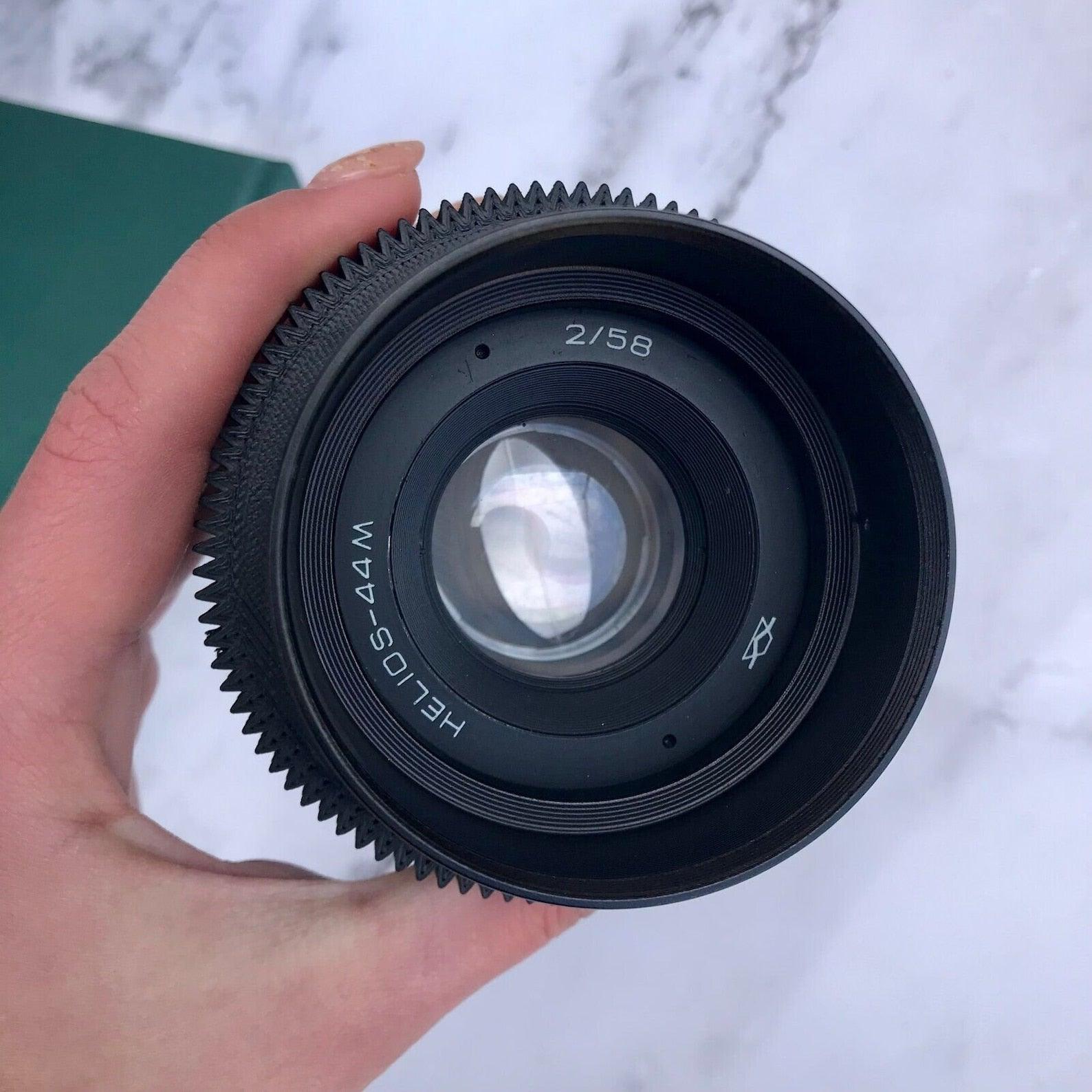 Anamorphic Helios 44M Lens Soviet Cine Mod with M42 mount for Canon EOS