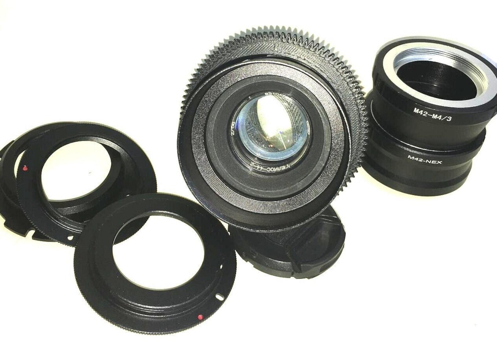 Anamorphic lens Helios 44-2 58mm f/2.0 Cine mod Canon EF mount, Sony NEX and more.