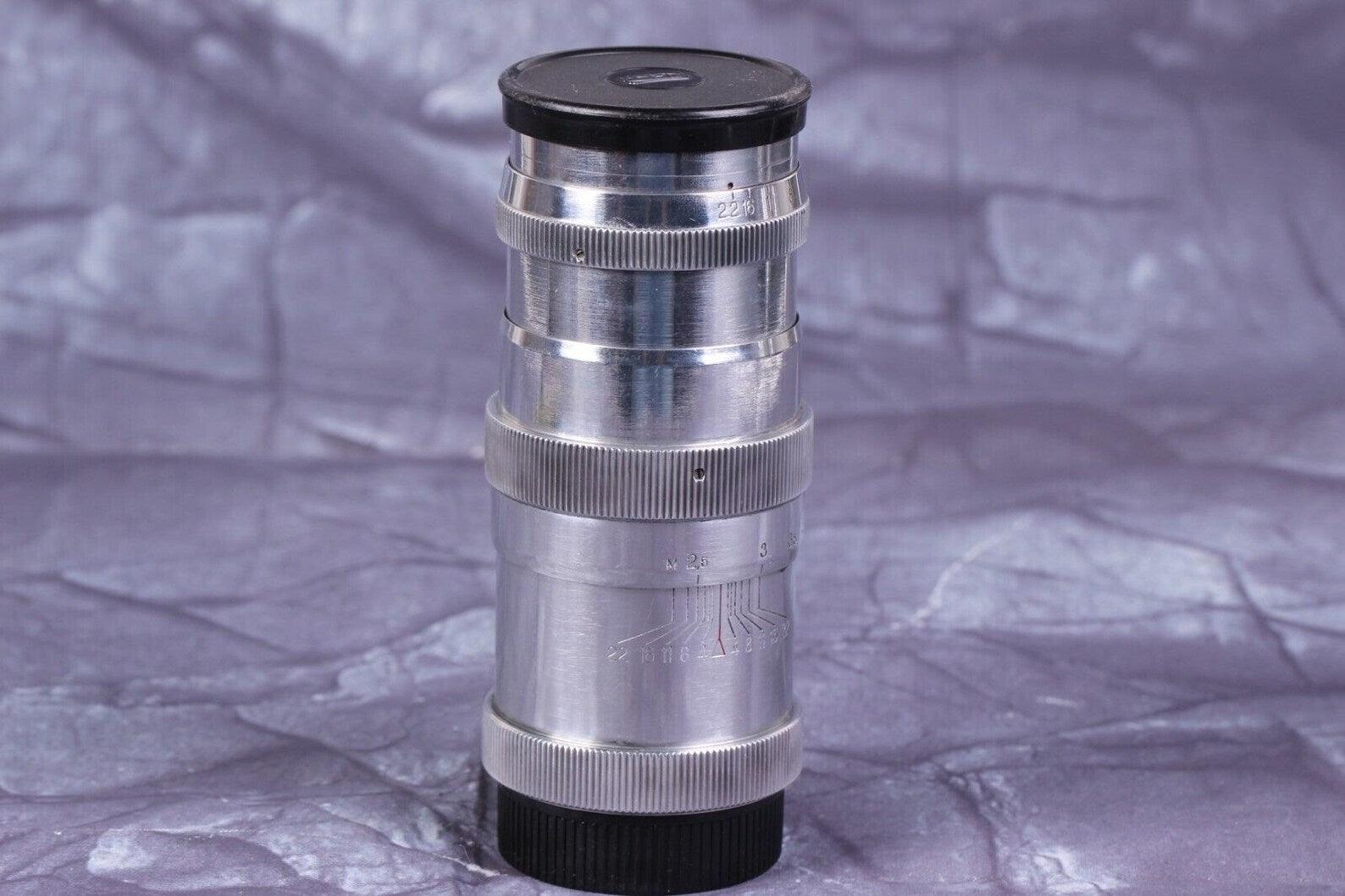 Wide Soviet lens Jupiter-11 1:4 F=135mm For Leica telephoto lens M39 Screw mount
