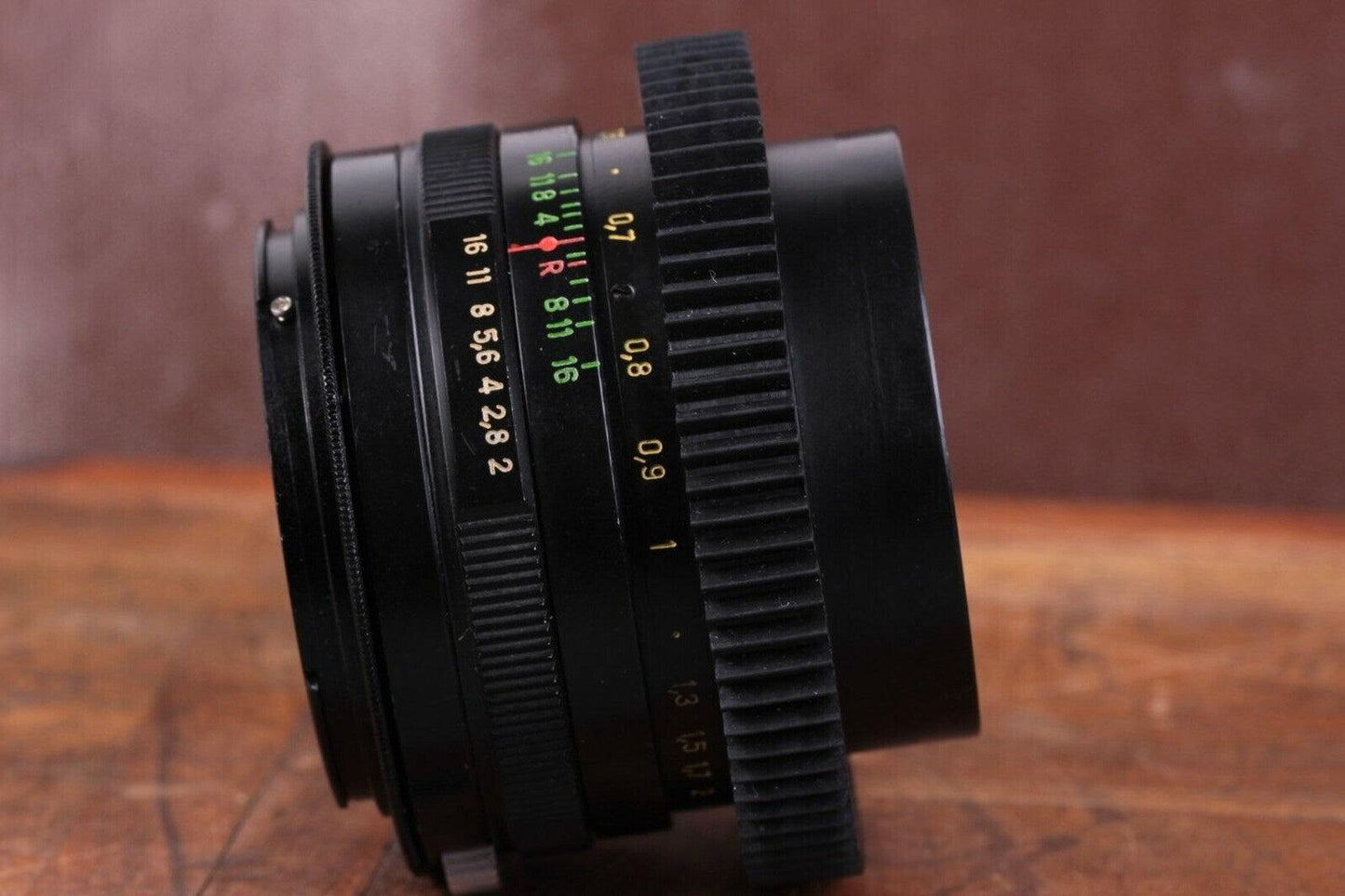 Helios 44M Soviet lens 58mm f/2 M42 mount Canon EF EOS adaptor.