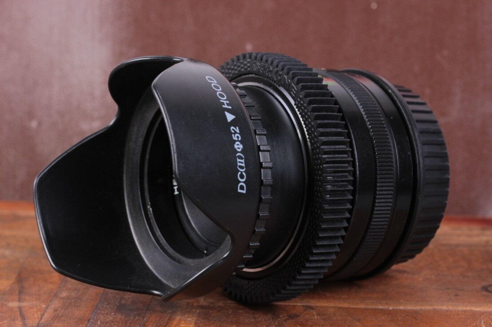 Helios 44M Soviet lens 58mm f/2 M42 mount Canon EF EOS adaptor.