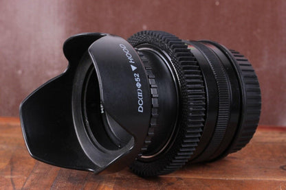 Helios 44M Soviet lens 58mm f/2 M42 mount Canon EF EOS adaptor.