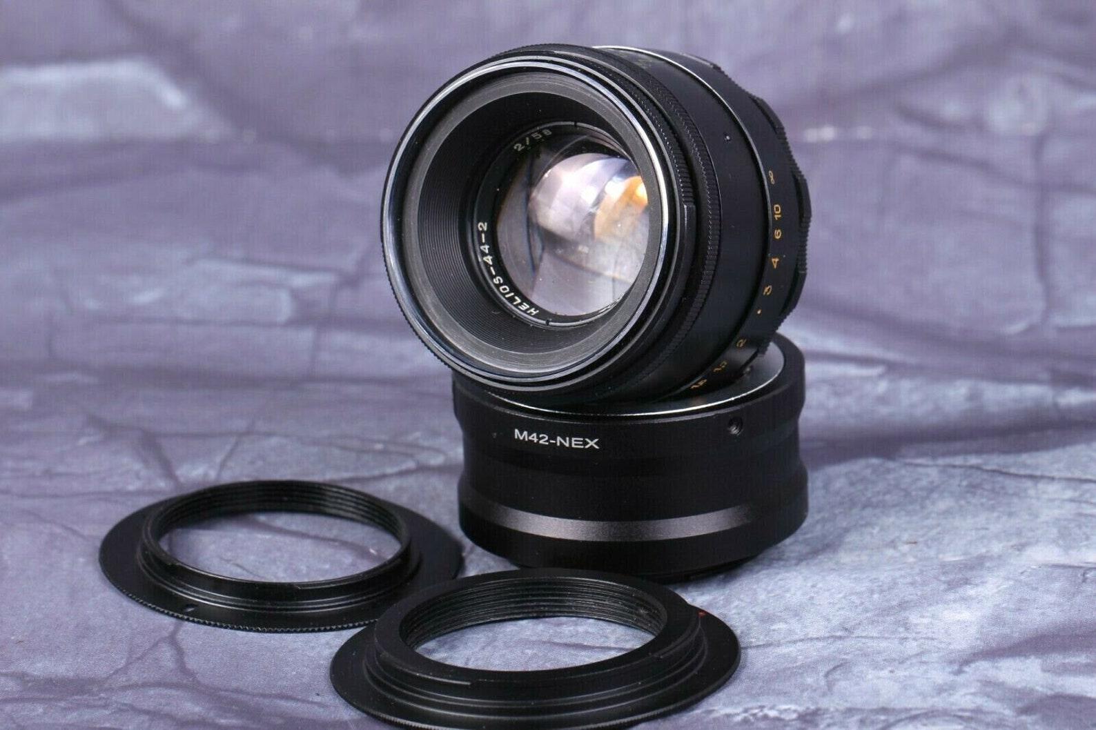 Trioplan Helios-44-2 58mm Lens Modified Vintage for each camera with any adaptor