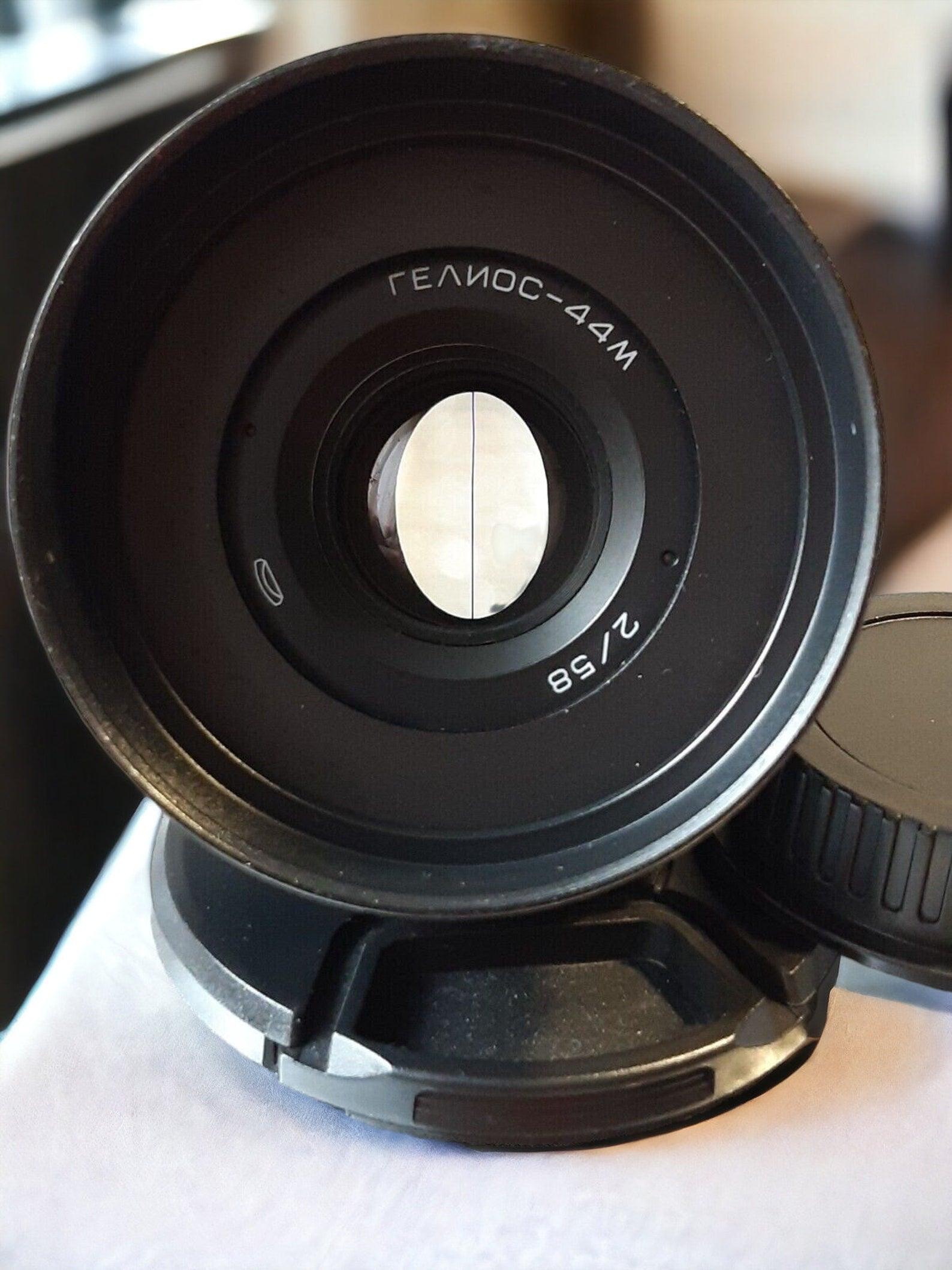 Anamorphic Helios 44M Lens Soviet Cine Mod with Canon EF mount for Canon EOS