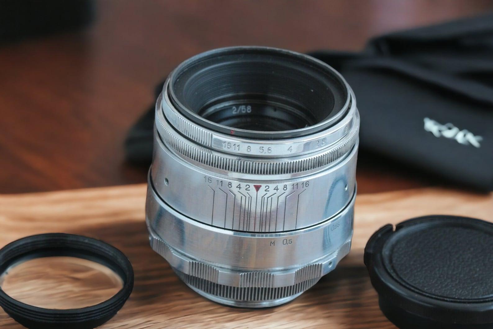 Helios 44 2/58 Silver Lens M39 M42 Bokeh Portrait SLR Soviet