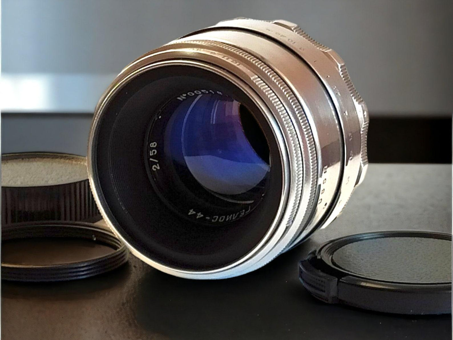 Helios 44 58mm Lens M39 mount M42 Vintage Soviet Wine Mod