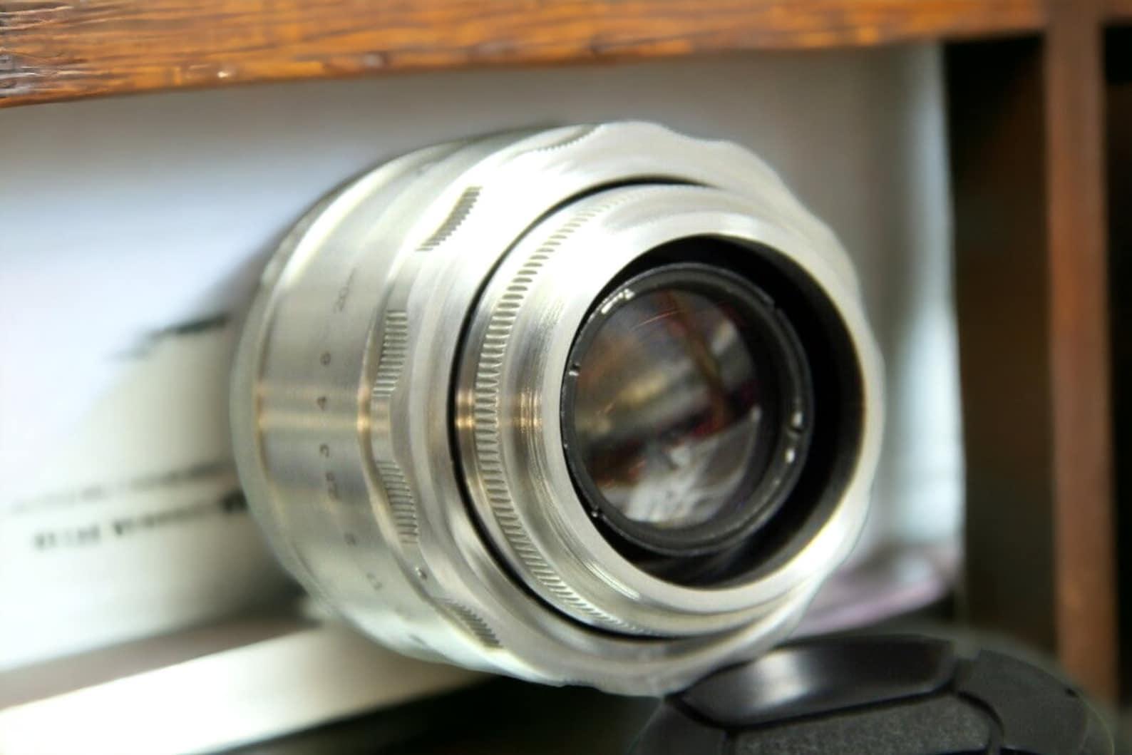 Anamorphic Lens Helios 44-2 58mm Wine Mod Silver with any adaptor on your choice.