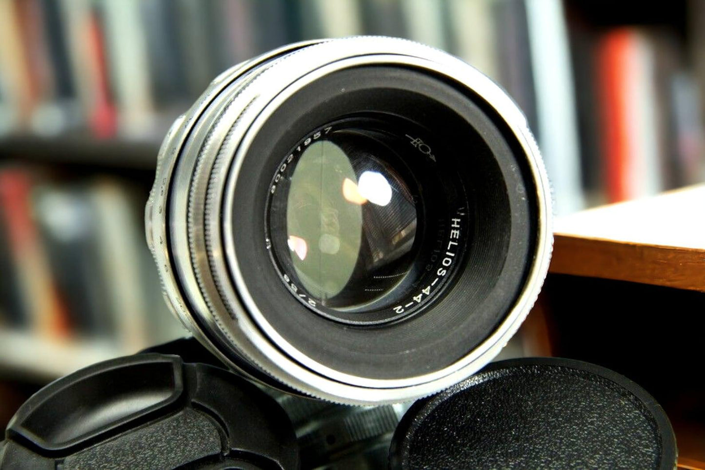 Anamorphic Lens Helios 44-2 58mm Wine Mod Silver with any adaptor on your choice.