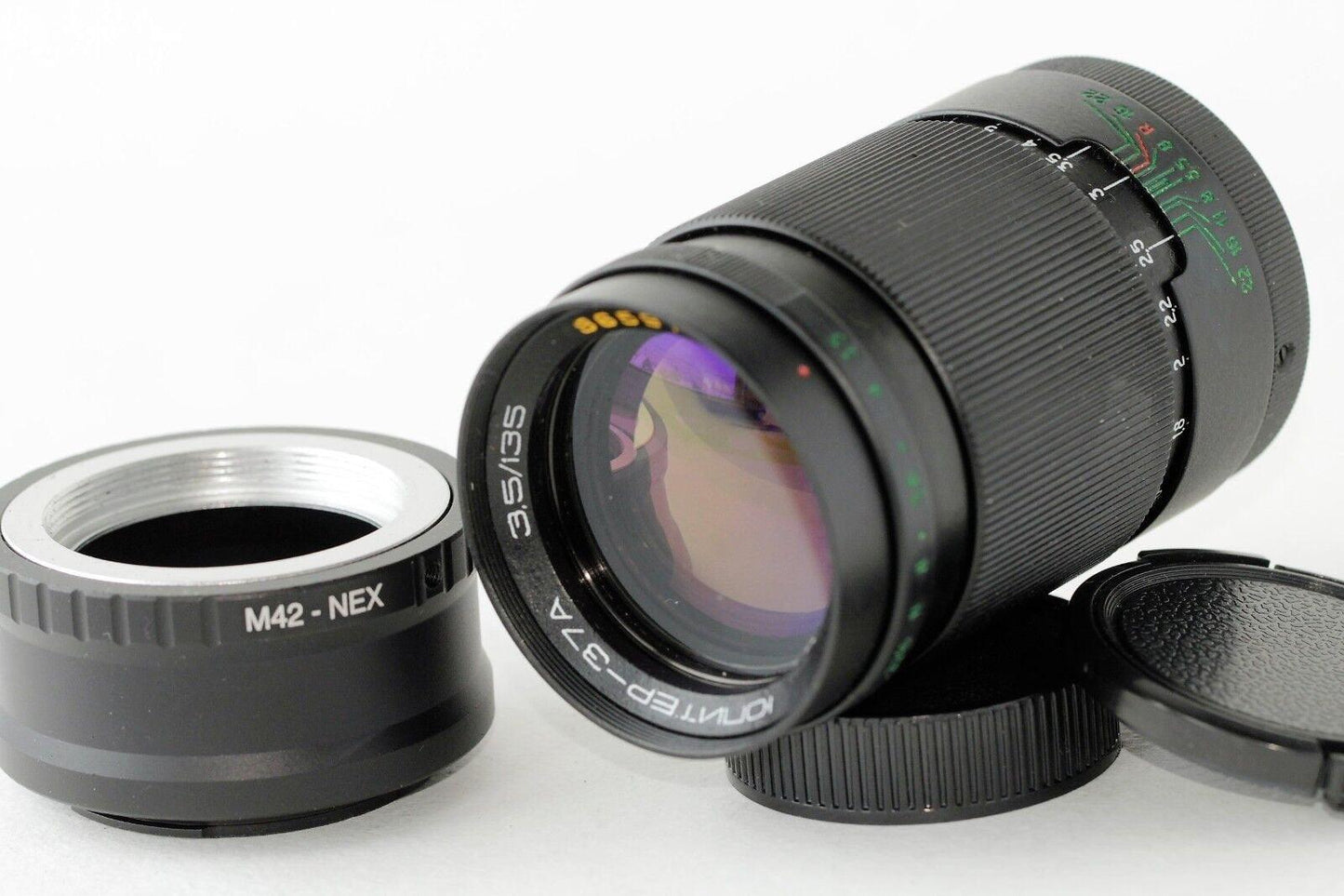 Wide Soviet Jupiter-37A Lens 135mm f/3.5 M42 Adapter SONY NEX E mount