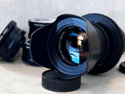 Wide Soviet Anamorphic Jupiter-37A Lens 135mm f/3.5 M42 with any adaptor on your choice.