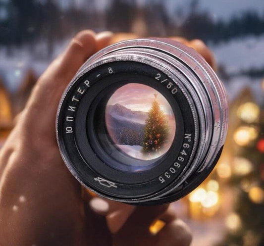 Jupiter-8 "RED P" 2/50mm Lens Leica Soviet M39 Sonnar and Leica Adapter