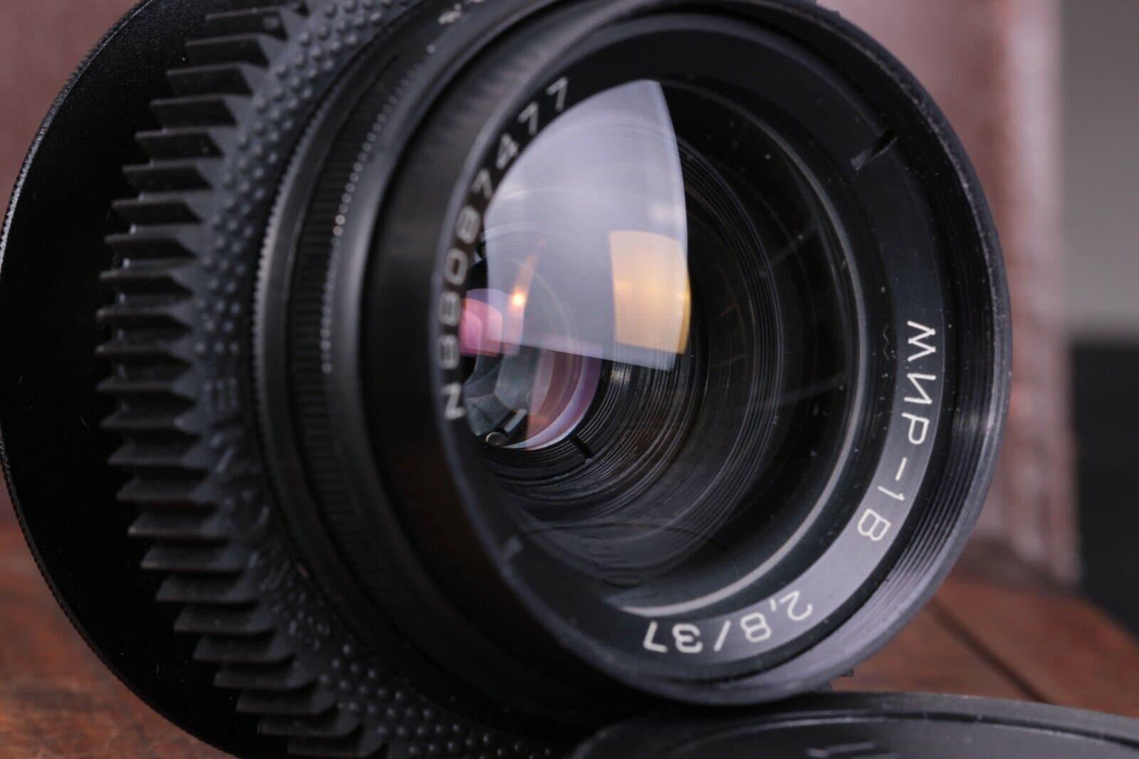 Anamorphic Mir-1B 1V 37mm f/2.8 Wide Soviet USSR lens with any adaptor of your choice.